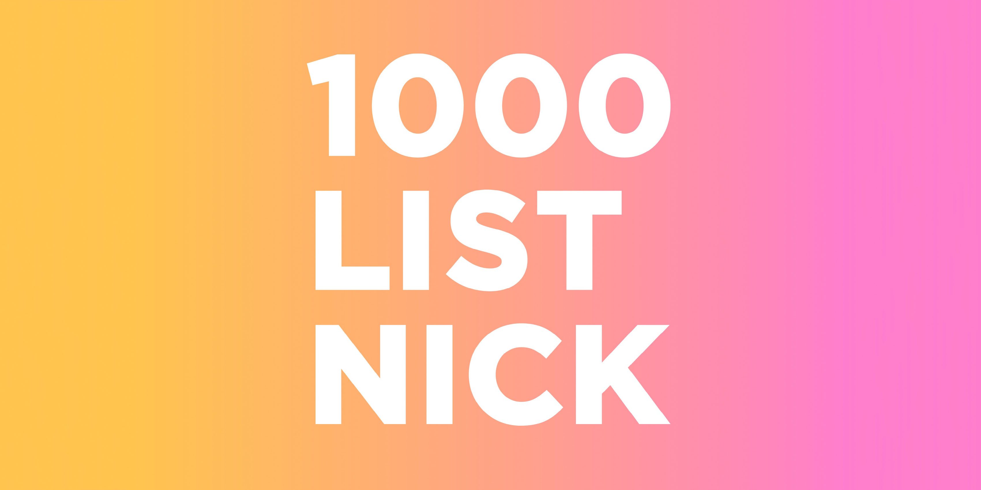 «1000-list-nick» стал брендом!